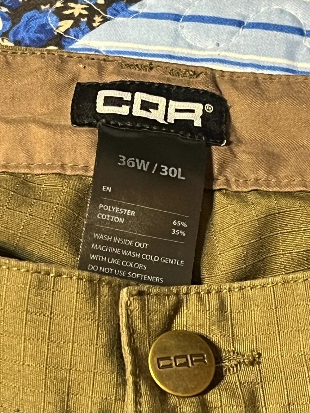 CQR Tactical Men’s 36/30 Green Cargo Pants